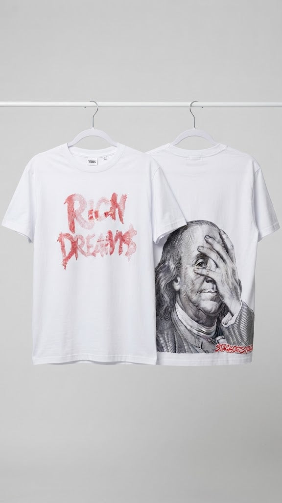 Rich Dreams / Stack Or Starve Tee (White)
