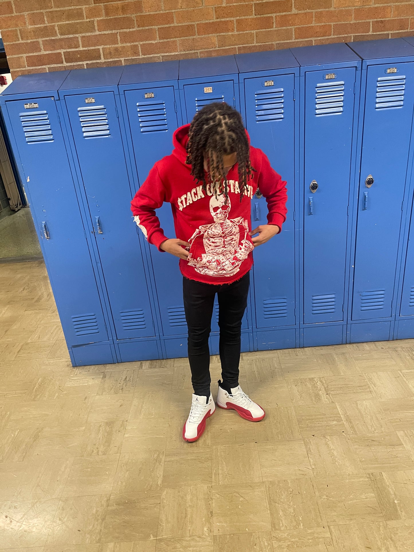 Red & White $tackOr$tarve Hoodie preorder