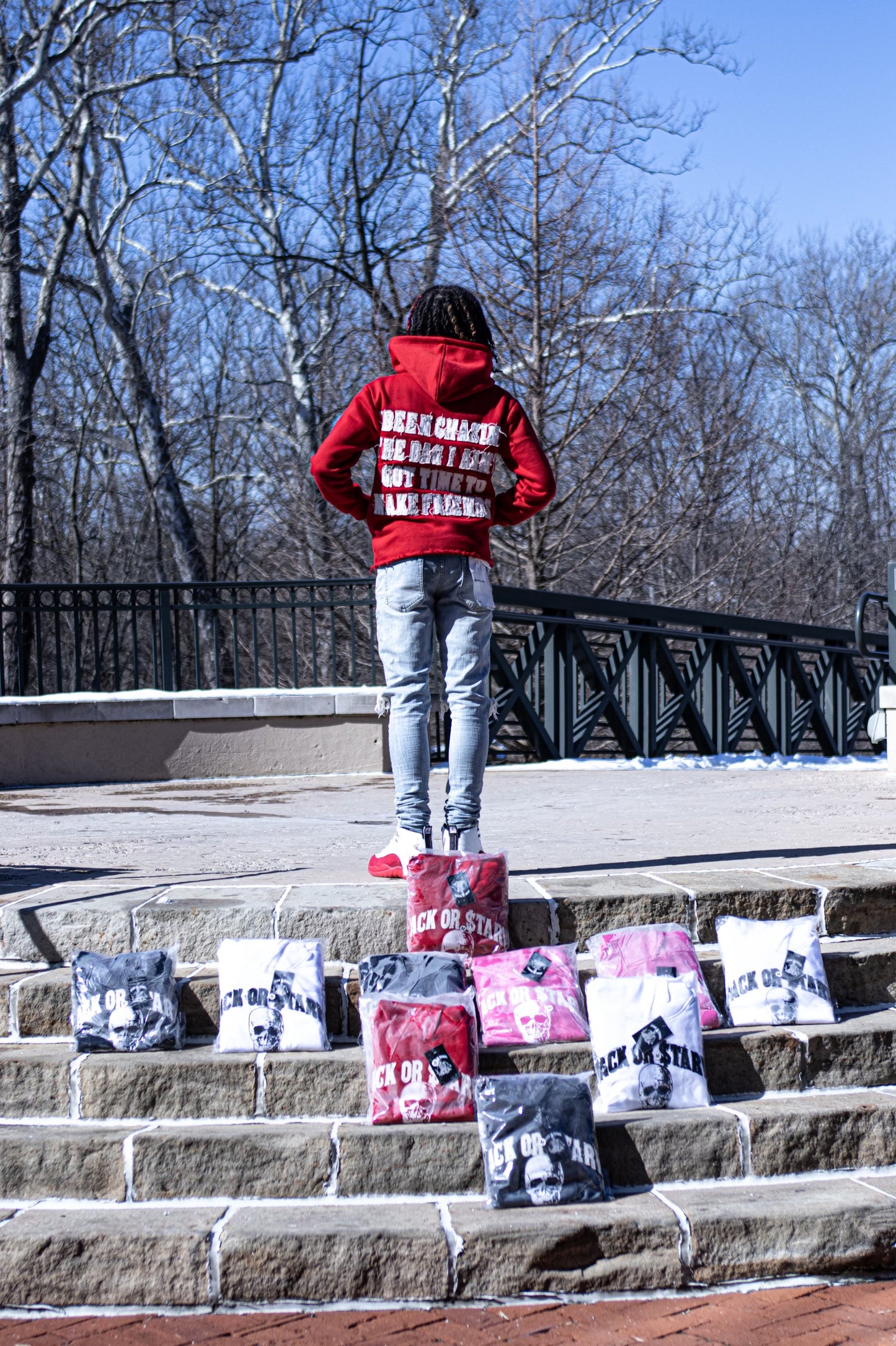 Red & White $tackOr$tarve Hoodie preorder