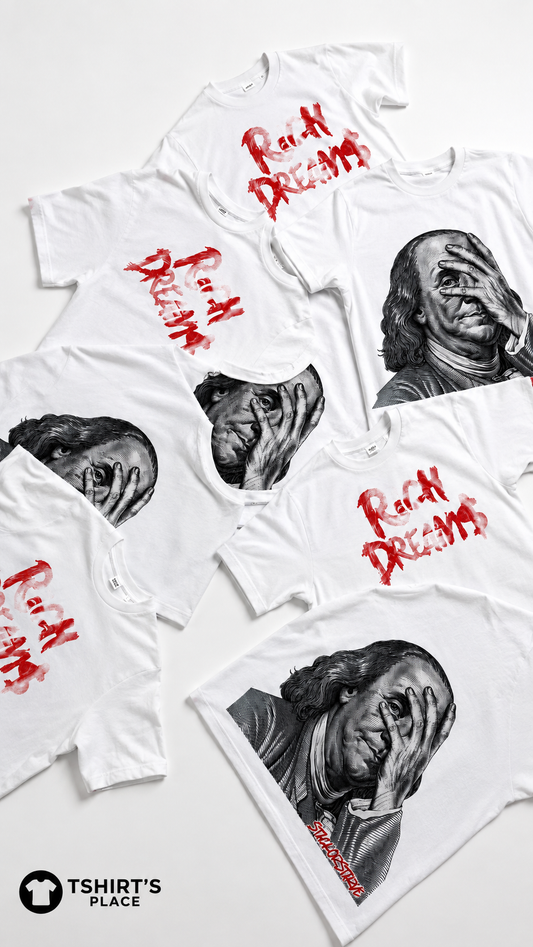 Rich Dreams / Stack Or Starve Tee (White)