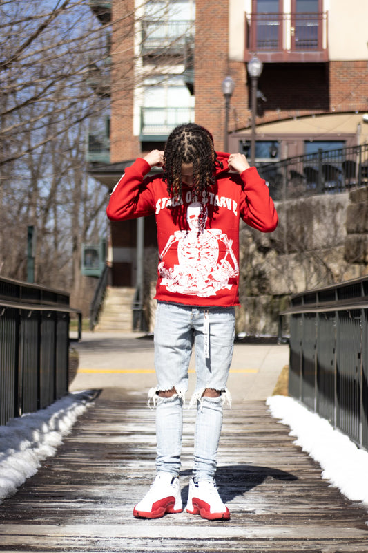 Red & White $tackOr$tarve Hoodie preorder